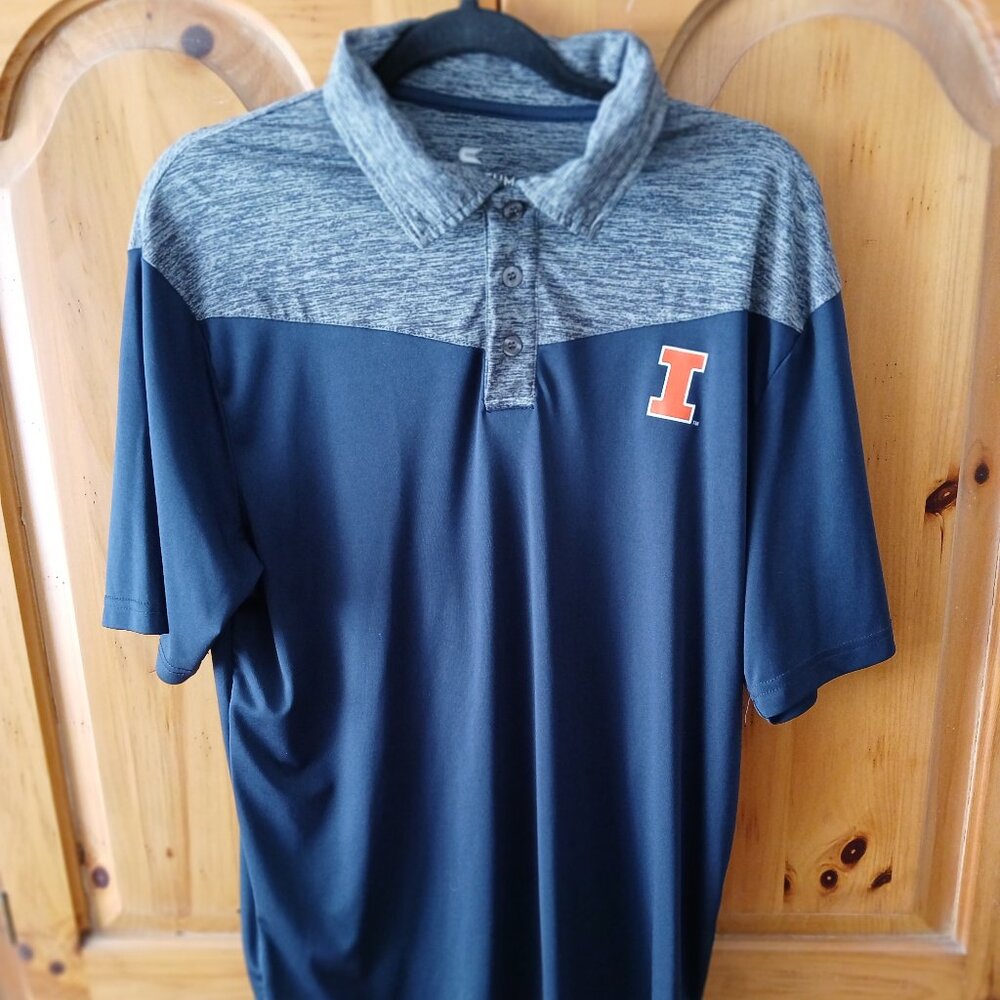 Lot Of 3 Colosseum Illinois Fighting Illini Men’s Polo Shirts Large and Medium